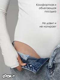 Боди для девочек с вырезом для пальца