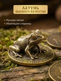 Оберег кошельковый: талисман удачи, богатства и финансового потока, Денежная лягушка, 1 шт