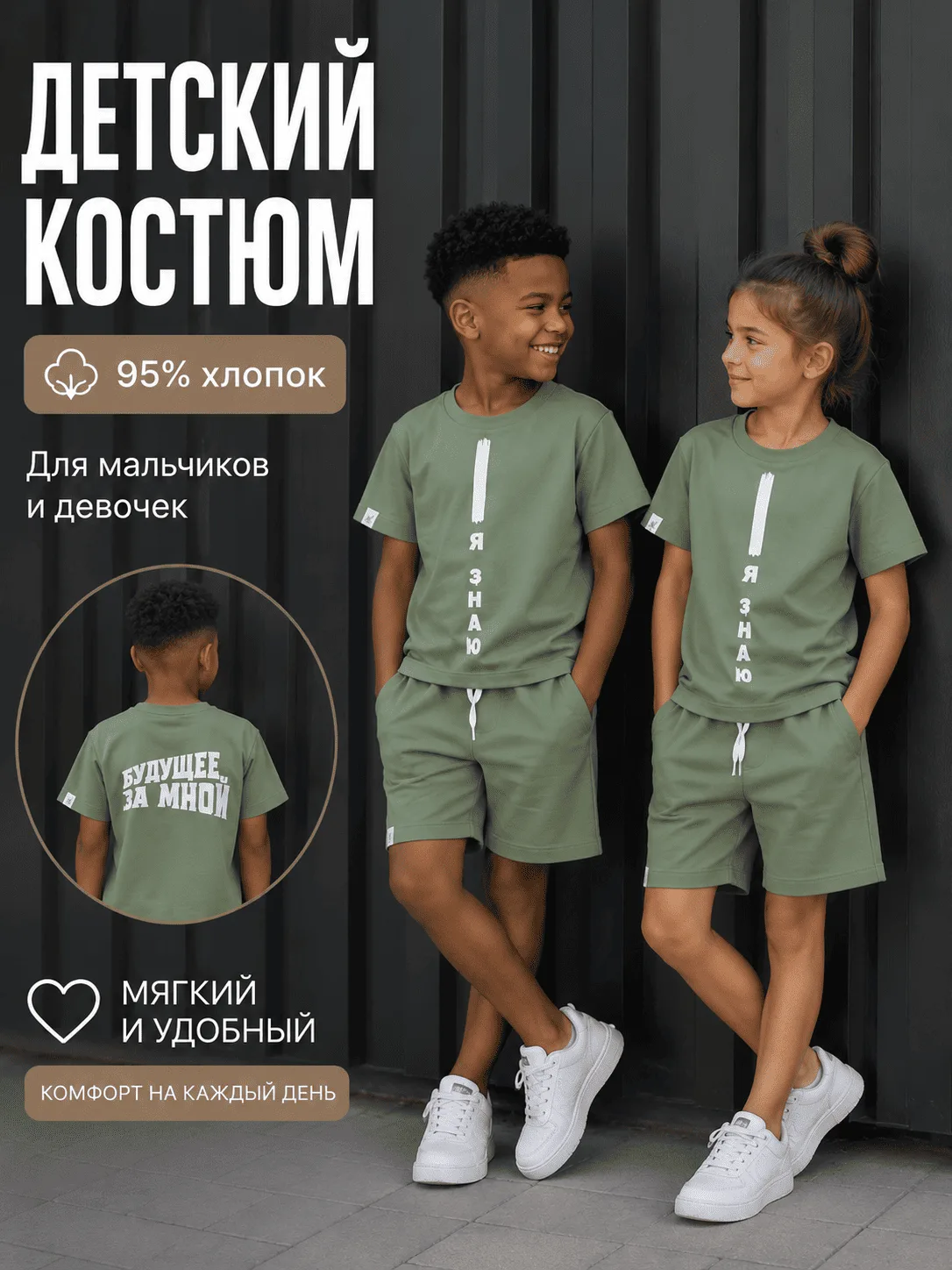 Детский летний костюм футболка и шорты