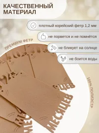 Гирлянда-растяжка "РАМКИ 12 МЕСЯЦЕВ" коричневая