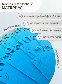 Гирлянда-растяжка "РАМКИ 12 МЕСЯЦЕВ" синяя