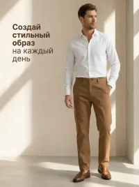 Брюки летние классические коричневые