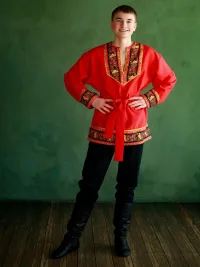Русская народная карнавальная рубашка для мальчика "Иван"
