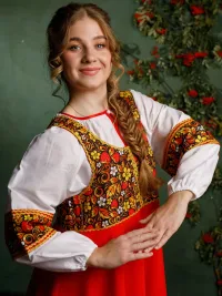 Русский народный карнавальный  женский костюм "Кадриль"