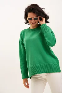 Джемпер из хлопка с круглым вырезом