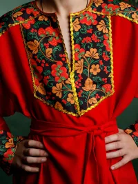 Рубашка мужская русская народная карнавальная с кушаком