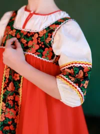 Русский народный карнавальный сценический костюм Кадриль для девочки