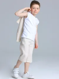 Костюм для мальчика льняной бежевый арт. 1569/003