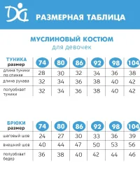 Комплект муслиновый для девочки арт. 1720