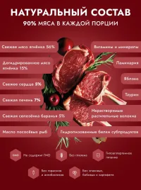 Корм сухой супер-премиум класса GREAT MEAL для кошек из ягненка и яблока, 0,1 кг