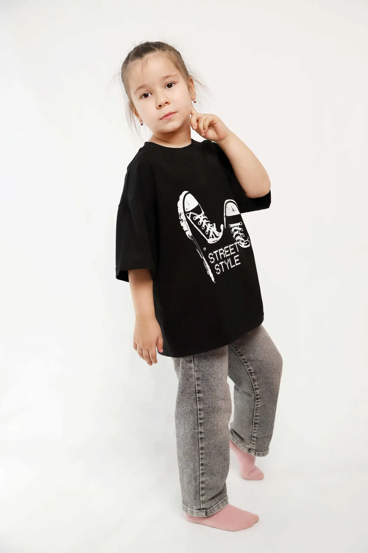 Футболка оверсайз. Арт-black.shoes-01