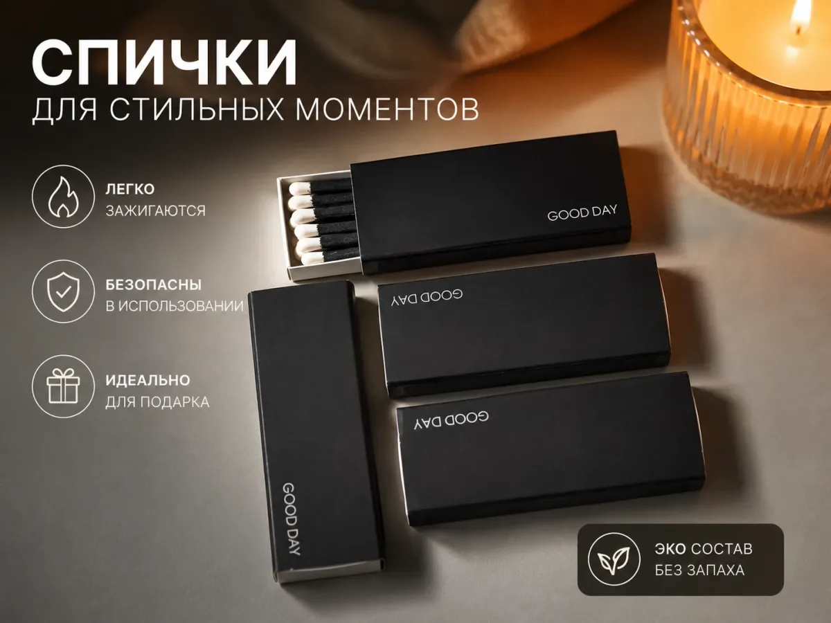 Спички декоративные , удлиненные , цветные .