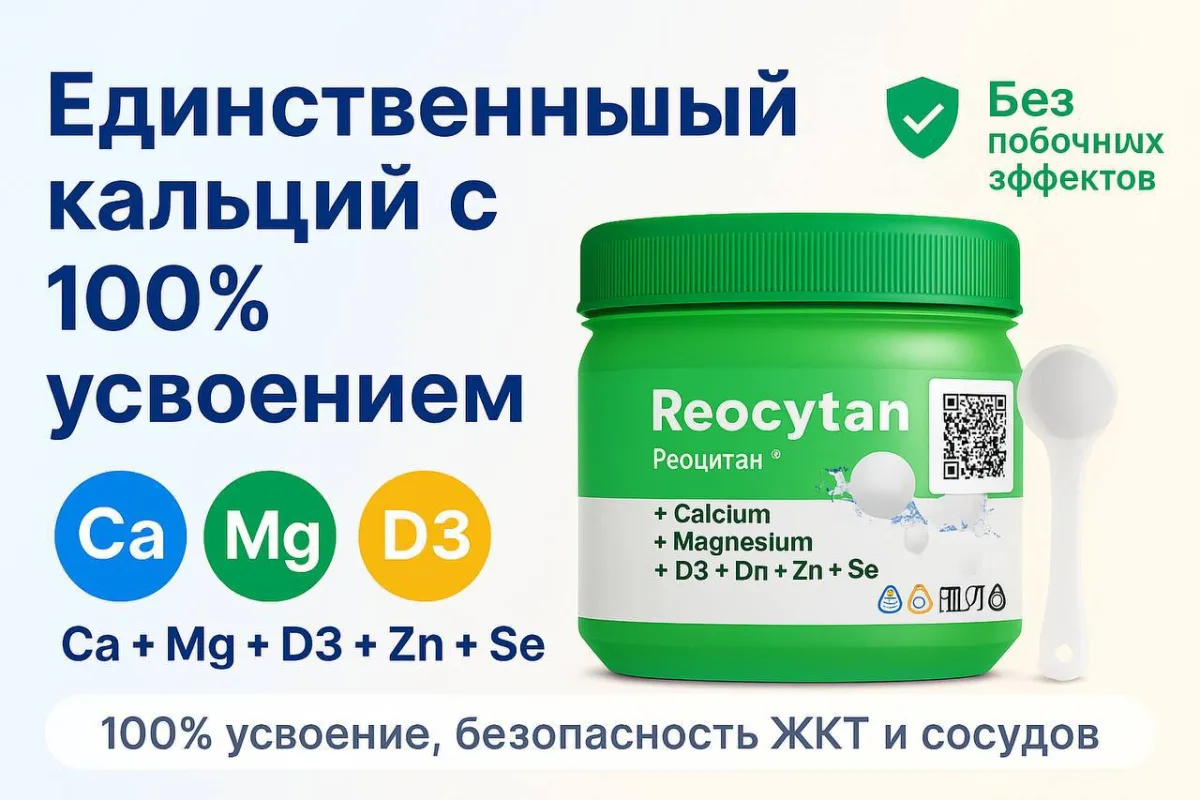 РЕОЦИТАН Кальций-Магний-Д3 — инновация для здоровья костей