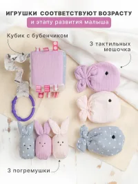 Набор подарочный "Первые игрушки малышки", розовый