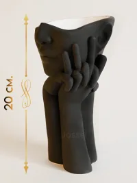 Ваза для сухоцветов 20 см. из гипса