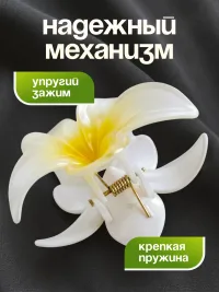 Крабик для волос набор цветок гавайский 3 шт.