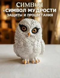 Статуэтка совы из гипса и бетона