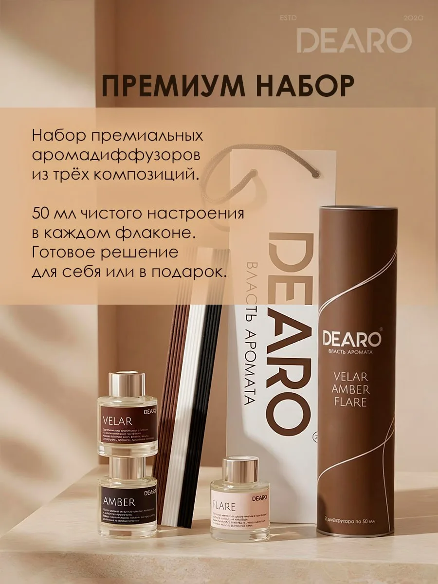 Ароматизатор для дома DEARO набор из 3 шт