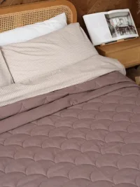 LINEN GRAPE/Линен Грейп, покрывало льняное, цвет бордовый