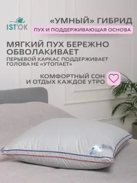 Подушка трехкамерная ОРХИДЕЯ 70х70, голубая