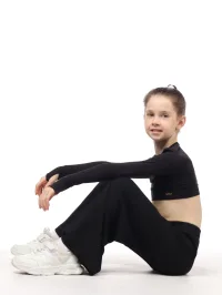 Летние брюки палаццо в рубчик