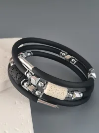 Женский браслет из вулканической лавы