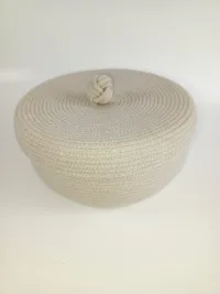 Корзина для хранения хлопковая 20*9 см, ручная работа