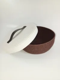 Корзина для хранения хлопковая 20*8 см, ручная работа