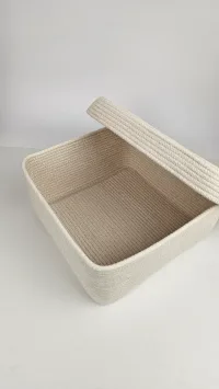 Корзина с крышкой 20×20×10 см