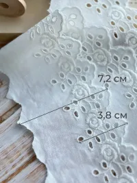 Кружевное шитье на батисте 7,2 см
