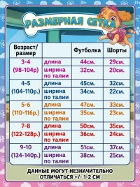 Детский костюм футболка и шорты Скай. Щенячий патруль