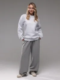 Брюки женские на резинке серые