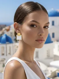 Серьги квадраты Avers
