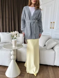 Кардиган кимано серый