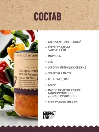 Икра из баклажанов запечённых на гриле Gourmet Lab острая 1 шт по 200г (арт.71211003)