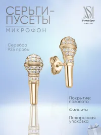 Серьги «Микрофон»