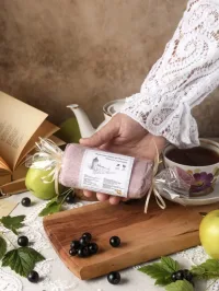 Пастила натуральная фруктовая заварная коломенская ручной работы Дедушкин Сад Черная смородина
