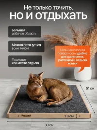 Когтеточка для кошек напольная ковролиновая