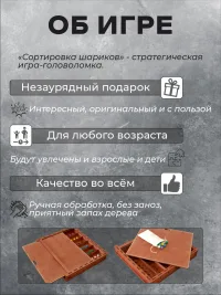 Настольная игра на логику "Сортировка шариков"