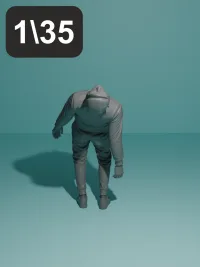 Парень смотрит на звезды №2. Фигурка в масштабе 1:35