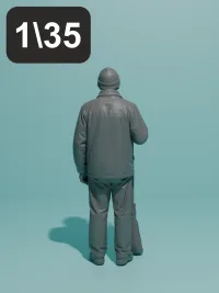 Дворник №1. Фигурка в масштабе 1:35