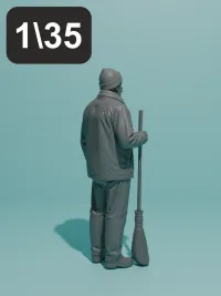 Дворник №1. Фигурка в масштабе 1:35