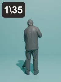 Дворник №2. Фигурка в масштабе 1:35