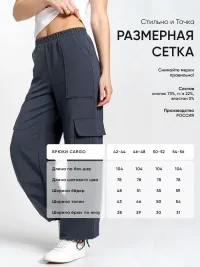 Штаны карго широкие оверсайз (Карго/графит)