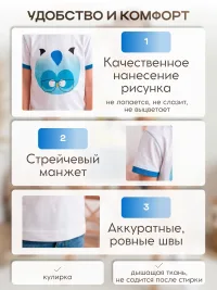 Футболка базовая хлопок на рост от 98 до 116