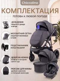 Chiccolino Gold 3 в 1 темно-серая