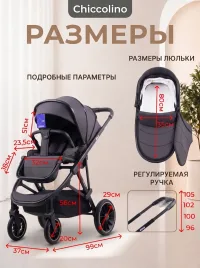 Chiccolino Gold 3 в 1 темно-серая