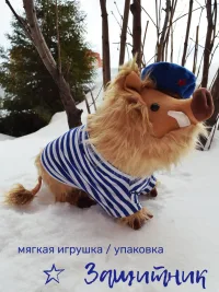 Мягкая игрушка кабан в одежде