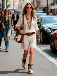Сапожки с мехом пони "Boho cow style"