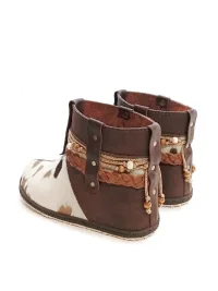 Сапожки с мехом пони "Boho cow style"